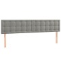 Light gray velvet headboard with LED 160x5x78/88 cm by vidaXL, Headboards and footboards - Ref: Foro24-3122100, Price: 72,56 ...