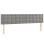 Light gray velvet headboard with LED 160x5x78/88 cm by vidaXL, Headboards and footboards - Ref: Foro24-3122100, Price: 70,39 ...
