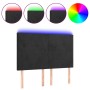 Kopfteil aus schwarzem Samt mit LED-Leuchten, 144 x 5 x 118/128 cm von vidaXL, Kopf- und Fußteile - Ref: Foro24-3122194, Prei...