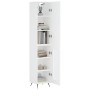 Aparador alto madera contrachapada blanco 34,5x34x180 cm