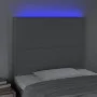 Cabecero con luces LED tela gris claro 100x5x118/128 cm de vidaXL, Cabeceros y pies de cama - Ref: Foro24-3122274, Precio: 58...