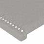 Kopfteil mit LED-Leuchten aus hellgrauem Stoff 100x5x118/128 cm von vidaXL, Kopf- und Fußteile - Ref: Foro24-3122274, Preis: ...