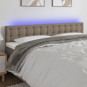 Headboard with LED in taupe gray fabric 180x5x78/88 cm by vidaXL, Headboards and footboards - Ref: Foro24-3122064, Price: 83,...