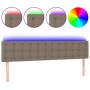Kopfteil mit LED aus taupegrauem Stoff 180x5x78/88 cm von vidaXL, Kopf- und Fußteile - Ref: Foro24-3122064, Preis: 85,76 €, R...
