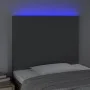 Headboard with LED lights dark gray fabric 90x5x118/128 cm by vidaXL, Headboards and footboards - Ref: Foro24-3122127, Price:...
