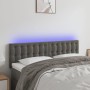 Dunkelgraues Samtkopfteil mit LED 144x5x78/88 cm von vidaXL, Kopf- und Fußteile - Ref: Foro24-3122095, Preis: 69,09 €, Rabatt: %
