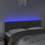 Dark gray velvet headboard with LED 144x5x78/88 cm by vidaXL, Headboards and footboards - Ref: Foro24-3122095, Price: 69,18 €...