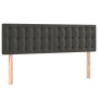 Cabecero con LED de terciopelo gris oscuro 144x5x78/88 cm de vidaXL, Cabeceros y pies de cama - Ref: Foro24-3122095, Precio: ...