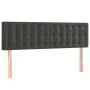 Dark gray velvet headboard with LED 144x5x78/88 cm by vidaXL, Headboards and footboards - Ref: Foro24-3122095, Price: 69,18 €...