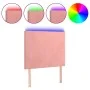 Pink velvet headboard with LED lights 80x5x118/128 cm by vidaXL, Headboards and footboards - Ref: Foro24-3122179, Price: 62,9...