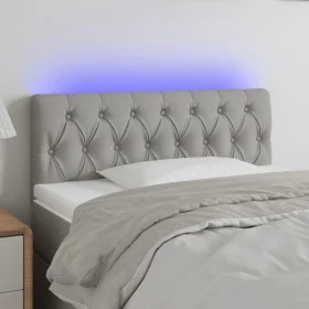 Hellgraues Stoffkopfteil mit LED 90x7x78/88 cm von vidaXL, Kopf- und Fußteile - Ref: Foro24-3121930, Preis: 54,04 €, Rabatt: %