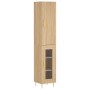 Aparador de madera contrachapada roble Sonoma 34,5x34x180 cm