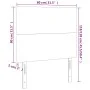 Headboard with LED lights dark gray velvet 80x5x118/128 cm by vidaXL, Headboards and footboards - Ref: Foro24-3122175, Price:...
