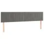 Light gray velvet headboard with LED 180x5x78/88 cm by vidaXL, Headboards and footboards - Ref: Foro24-3121910, Price: 66,08 ...