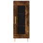 Aparador de madera contrachapada roble ahumado 34,5x34x180 cm