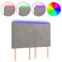 Headboard with LED lights light gray velvet 144x5x118/128 cm by vidaXL, Headboards and footboards - Ref: Foro24-3122192, Pric...
