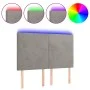 Headboard with LED lights light gray velvet 144x5x118/128 cm by vidaXL, Headboards and footboards - Ref: Foro24-3122192, Pric...