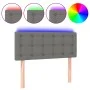 Headboard with LED in dark gray fabric 90x5x78/88 cm by vidaXL, Headboards and footboards - Ref: Foro24-3122029, Price: 59,14...