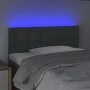 Headboard with LED in dark gray fabric 90x5x78/88 cm by vidaXL, Headboards and footboards - Ref: Foro24-3122029, Price: 59,14...
