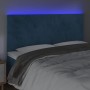 Kopfteil mit LED-Beleuchtung, dunkelblauer Samt, 160 x 5 x 118/128 cm von vidaXL, Kopf- und Fußteile - Ref: Foro24-3122202, P...