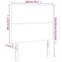 Headboard with LED lights dark gray velvet 100x5x118/128 cm by vidaXL, Headboards and footboards - Ref: Foro24-3122187, Price...
