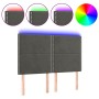 Cabecero con luces LED terciopelo gris oscuro 144x5x118/128 cm de vidaXL, Cabeceros y pies de cama - Ref: Foro24-3122333, Pre...