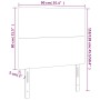 Kopfteil aus schwarzem Samt mit LED-Leuchten, 90 x 5 x 118/128 cm von vidaXL, Kopf- und Fußteile - Ref: Foro24-3122182, Preis...