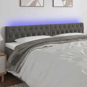 Dark gray velvet headboard with LED 180x7x78/88 cm by vidaXL, Headboards and footboards - Ref: Foro24-3122009, Price: 72,14 €...