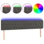 Dunkelgraues Samtkopfteil mit LED 180x7x78/88 cm von vidaXL, Kopf- und Fußteile - Ref: Foro24-3122009, Preis: 72,14 €, Rabatt: %