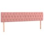 Rosa Samtkopfteil mit LED 200x7x78/88 cm von vidaXL, Kopf- und Fußteile - Ref: Foro24-3122019, Preis: 99,43 €, Rabatt: %