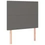Headboard with LED lights gray synthetic leather 100x5x118/128 cm by vidaXL, Headboards and footboards - Ref: Foro24-3122232,...