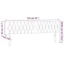Blue fabric headboard with LED 160x7x78/88 cm by vidaXL, Headboards and footboards - Ref: Foro24-3121960, Price: 75,58 €, Dis...