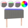 Dark gray fabric headboard with LED 100x5x78/88 cm by vidaXL, Headboards and footboards - Ref: Foro24-3121841, Price: 53,05 €...