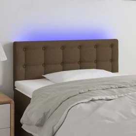 Headboard with LED in dark brown fabric 100x5x78/88 cm by vidaXL, Headboards and footboards - Ref: Foro24-3122039, Price: 40,...