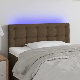 Kopfteil aus dunkelbraunem Stoff mit LED 100x5x78/88 cm von vidaXL, Kopf- und Fußteile - Ref: Foro24-3122039, Preis: 38,50 €,...