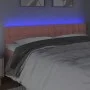 Cabecero con LED de terciopelo rosa 200x5x78/88 cm de vidaXL, Cabeceros y pies de cama - Ref: Foro24-3122117, Precio: 69,18 €...