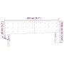 Cabecero con LED de terciopelo rosa 200x5x78/88 cm de vidaXL, Cabeceros y pies de cama - Ref: Foro24-3122117, Precio: 69,18 €...