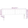 Rosa Samtkopfteil mit LED 200x5x78/88 cm von vidaXL, Kopf- und Fußteile - Ref: Foro24-3122117, Preis: 70,03 €, Rabatt: %