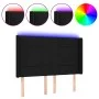 Headboard with LED lights black fabric 144x5x118/128 cm by vidaXL, Headboards and footboards - Ref: Foro24-3122424, Price: 11...