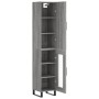 Aparador alto madera contrachapada gris Sonoma 34,5x34x180 cm