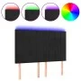 Kopfteil aus schwarzem Samt mit LED-Leuchten, 144 x 5 x 118/128 cm von vidaXL, Kopf- und Fußteile - Ref: Foro24-3122474, Prei...