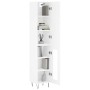 Aparador alto madera contrachapada blanco 34,5x34x180 cm