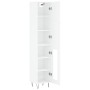 Aparador alto madera contrachapada blanco 34,5x34x180 cm