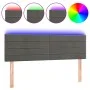 Dunkelgraues Samtkopfteil mit LED 144x5x78/88 cm von vidaXL, Kopf- und Fußteile - Ref: Foro24-3121801, Preis: 55,88 €, Rabatt: %