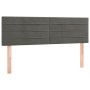Dunkelgraues Samtkopfteil mit LED 144x5x78/88 cm von vidaXL, Kopf- und Fußteile - Ref: Foro24-3121801, Preis: 57,09 €, Rabatt: %