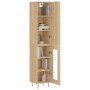Aparador de madera contrachapada roble Sonoma 34,5x34x180 cm