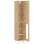 Aparador de madera contrachapada roble Sonoma 34,5x34x180 cm
