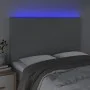 Headboard with LED lights light gray fabric 144x5x118/128 cm by vidaXL, Headboards and footboards - Ref: Foro24-3122142, Pric...
