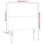 Headboard with LED lights taupe gray fabric 80x5x118/128 cm by vidaXL, Headboards and footboards - Ref: Foro24-3122122, Price...
