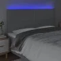 Cabecero con luces LED tela gris claro 200x5x118/128 cm de vidaXL, Cabeceros y pies de cama - Ref: Foro24-3122306, Precio: 10...